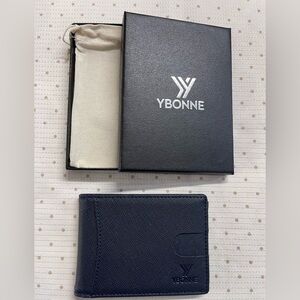 Yvonne Men's Navy Leather Wallet -RFID Blocking